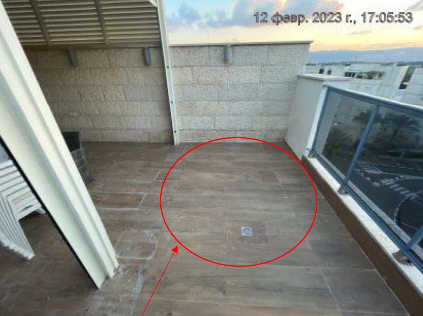 איתור נזילה עקב כשלי איטום במרפסת